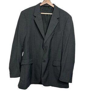 Kenneth Cole Mens Size 42R Charcoal Grey Wool Sport Coat Jacket Blazer Office